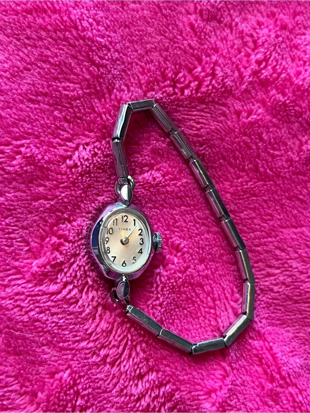 Timex Women's 1970s Vintage Silver Wind-Up Watch